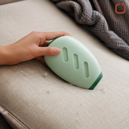 Cleanbuddy removedor de pelusa utilizado sobre superficie textil