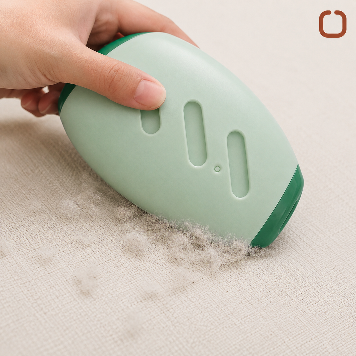 Cleanbuddy retirando pelusa y pelo de una superficie 